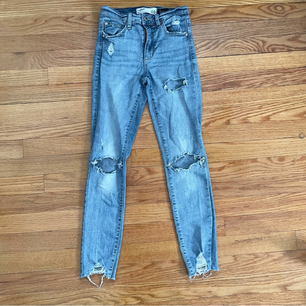 Garage Distressed Ripped Skinny Jeans - Picture 2 of 6